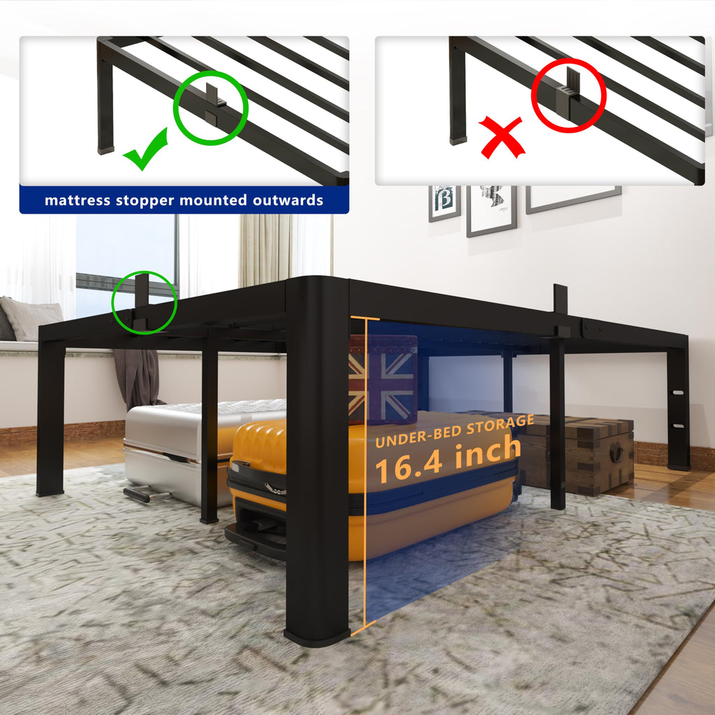 18 Inch Queen Heavy Duty Metal Platform Bed Frame C697