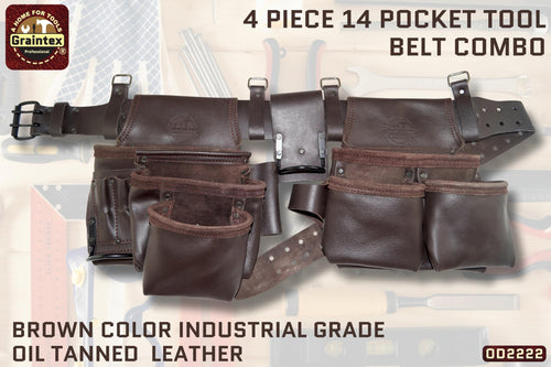 13 Pocket Leather Tool Belt U628384