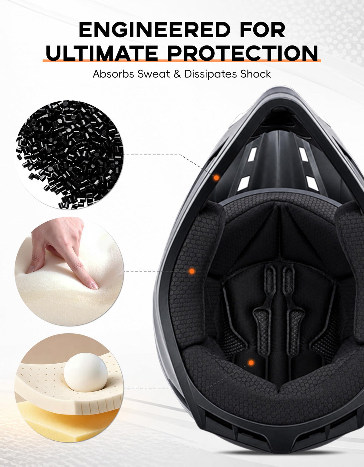 Black Youth Kids Full Face Motocross Helmet X6467