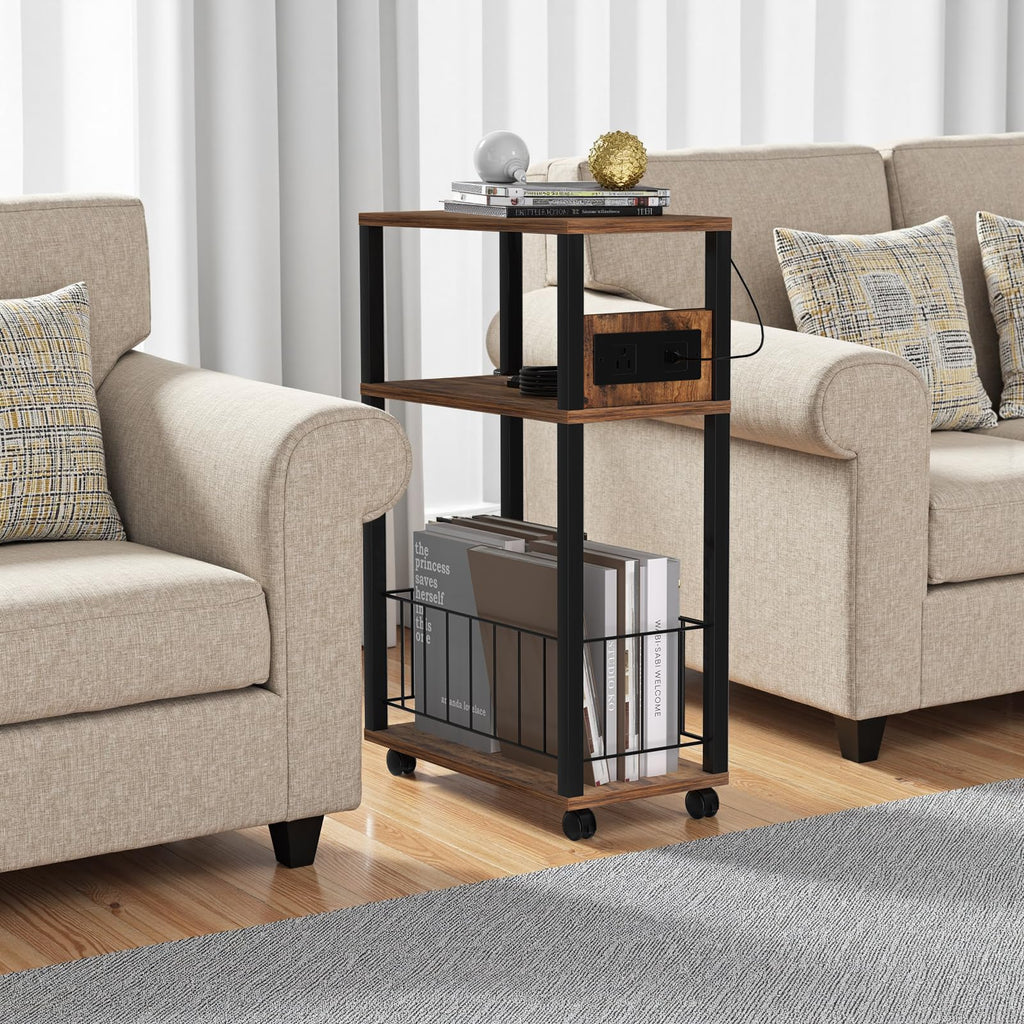 Rolling Side Table with Wheels C2557