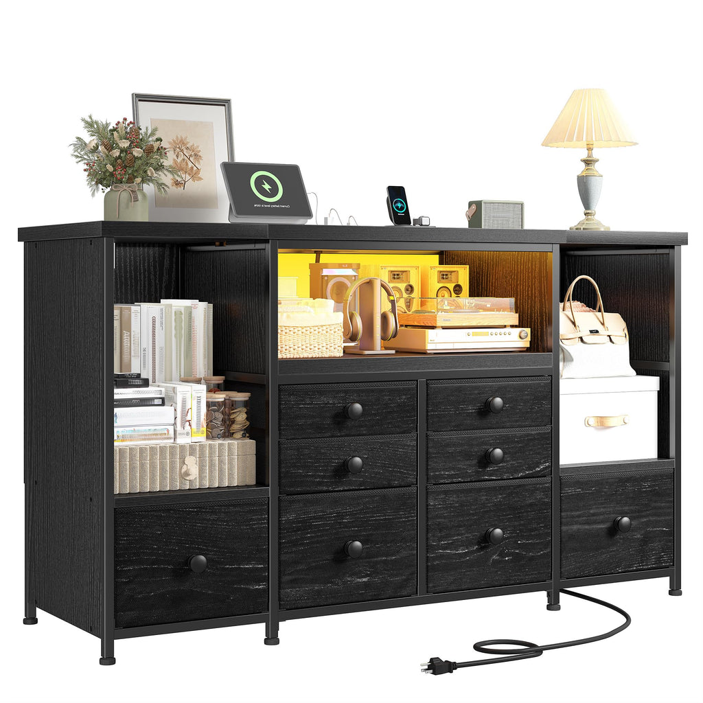 Modern LED Dresser with 8 Drawers B924260