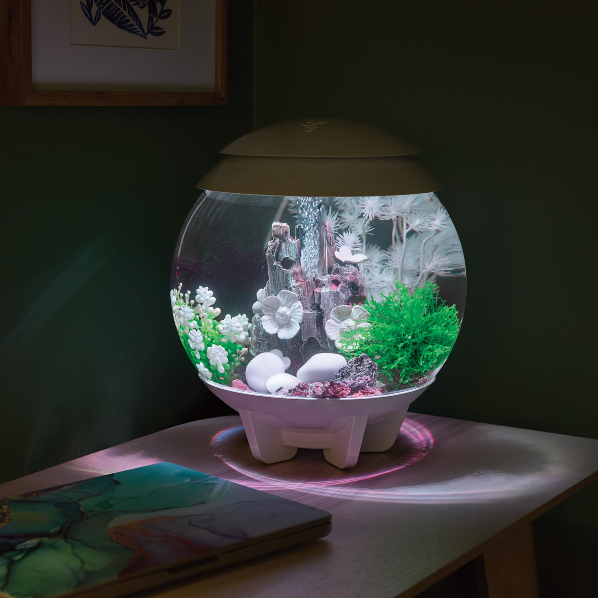 15 Gallon White Aquarium with LED Lights X747