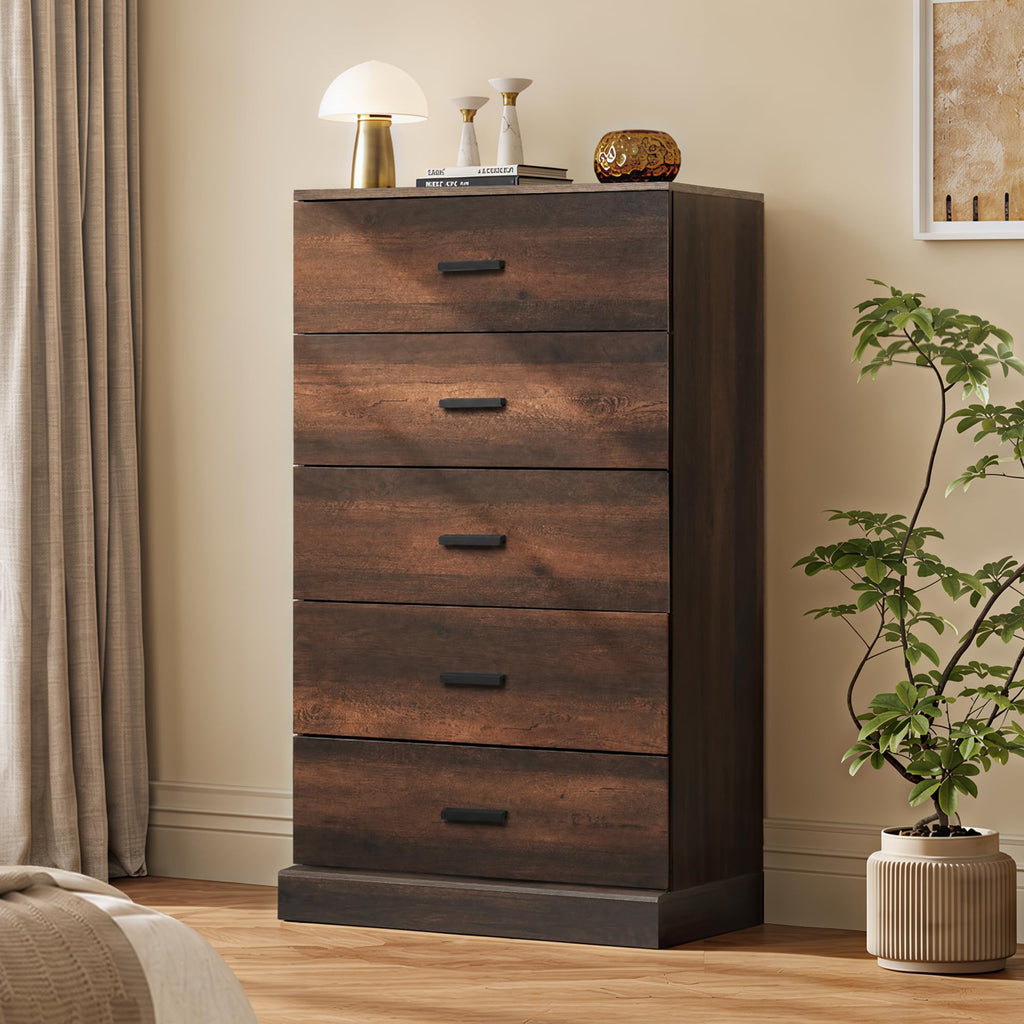 Brown 5 Drawer Dresser T6362