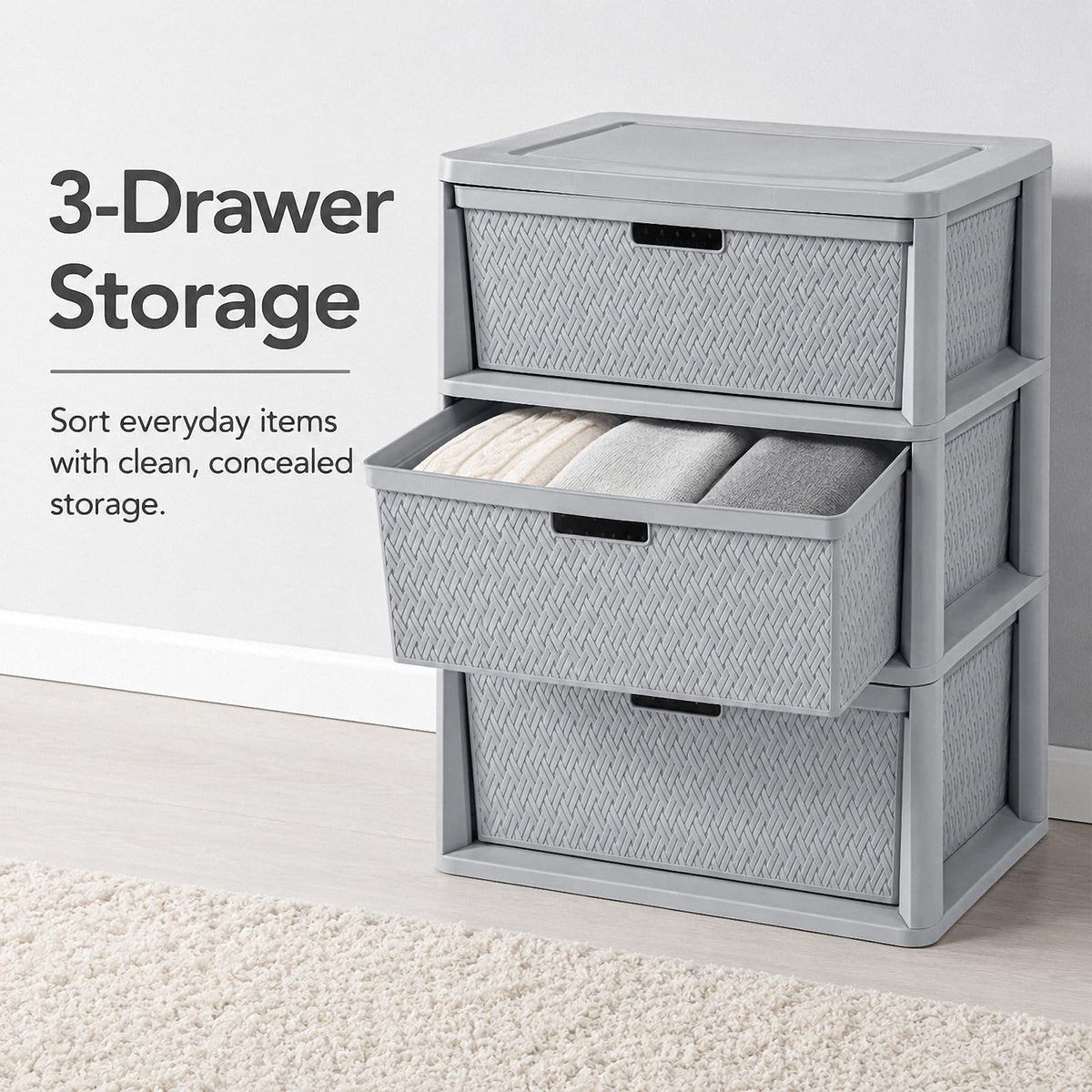 3 Drawer Plastic Storage Organizer V367