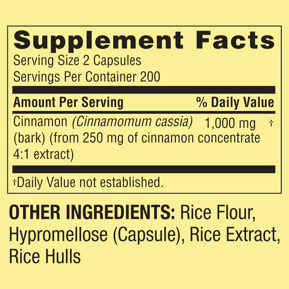 Cinnamon 1000 mg 400 Count Dietary Supplement C274569