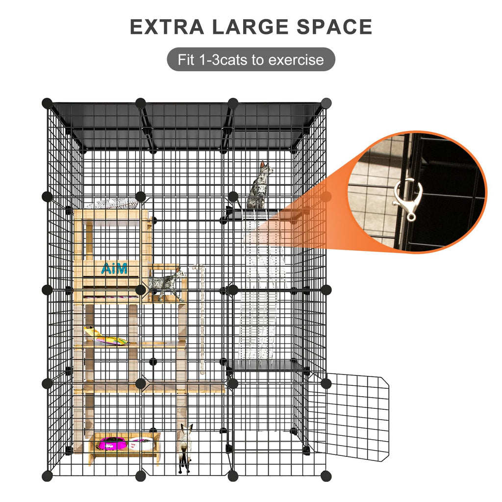 Large Detachable Metal Wire Cat Enclosure T2493