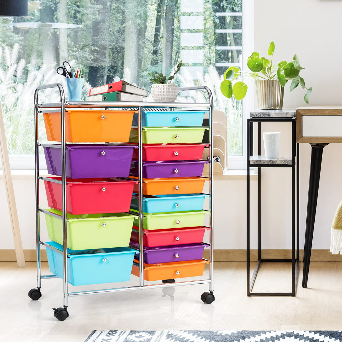 15 Drawer Rolling Storage Cart M45714