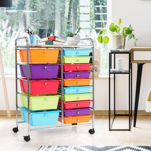 15 Drawer Rolling Storage Cart M45714