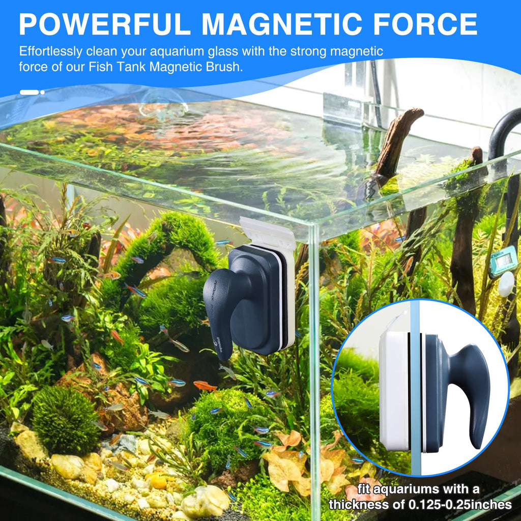 Aquarium Air Bubble Light and Magnetic Glass Clean Brush V75640