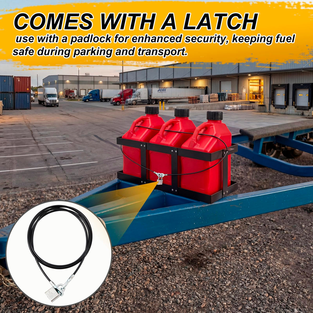 Black Iron 3 x 5-gallon Gas Can Holder T407