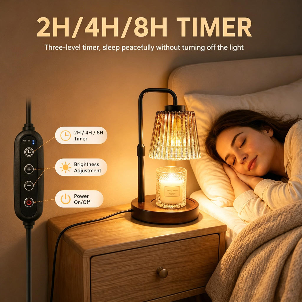 Adjustable Dimmable Electric Candle Warmer Lamp with Timer N479
