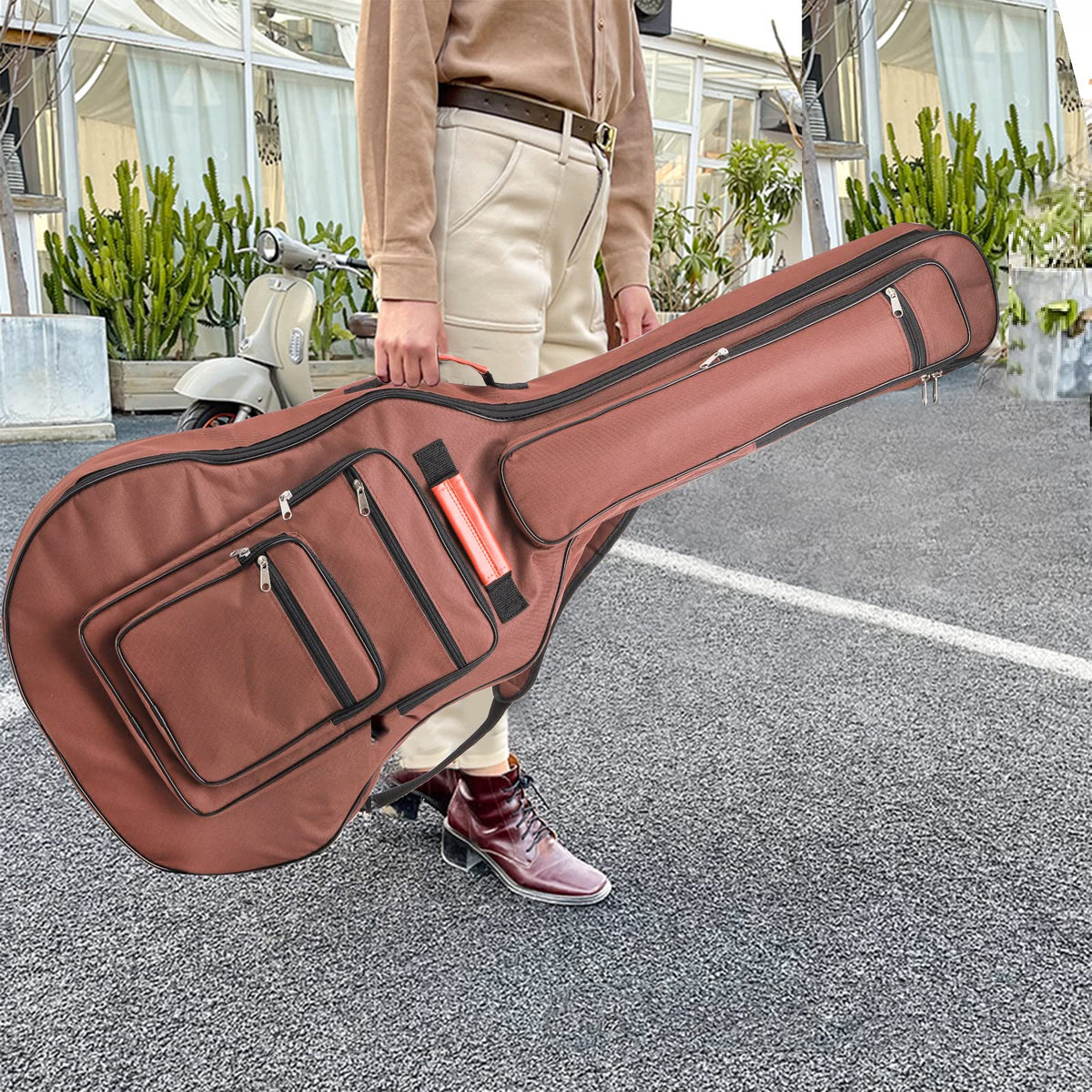 40 41 42 Inches 6 Pockets Waterproof Oxford Cloth Guitar Bag T111476