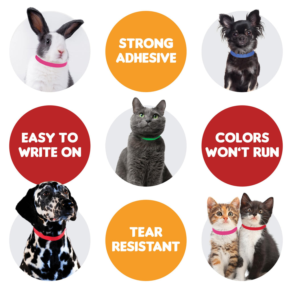 10 Inch 500 Count Waterproof Writable Pet ID Collars D549