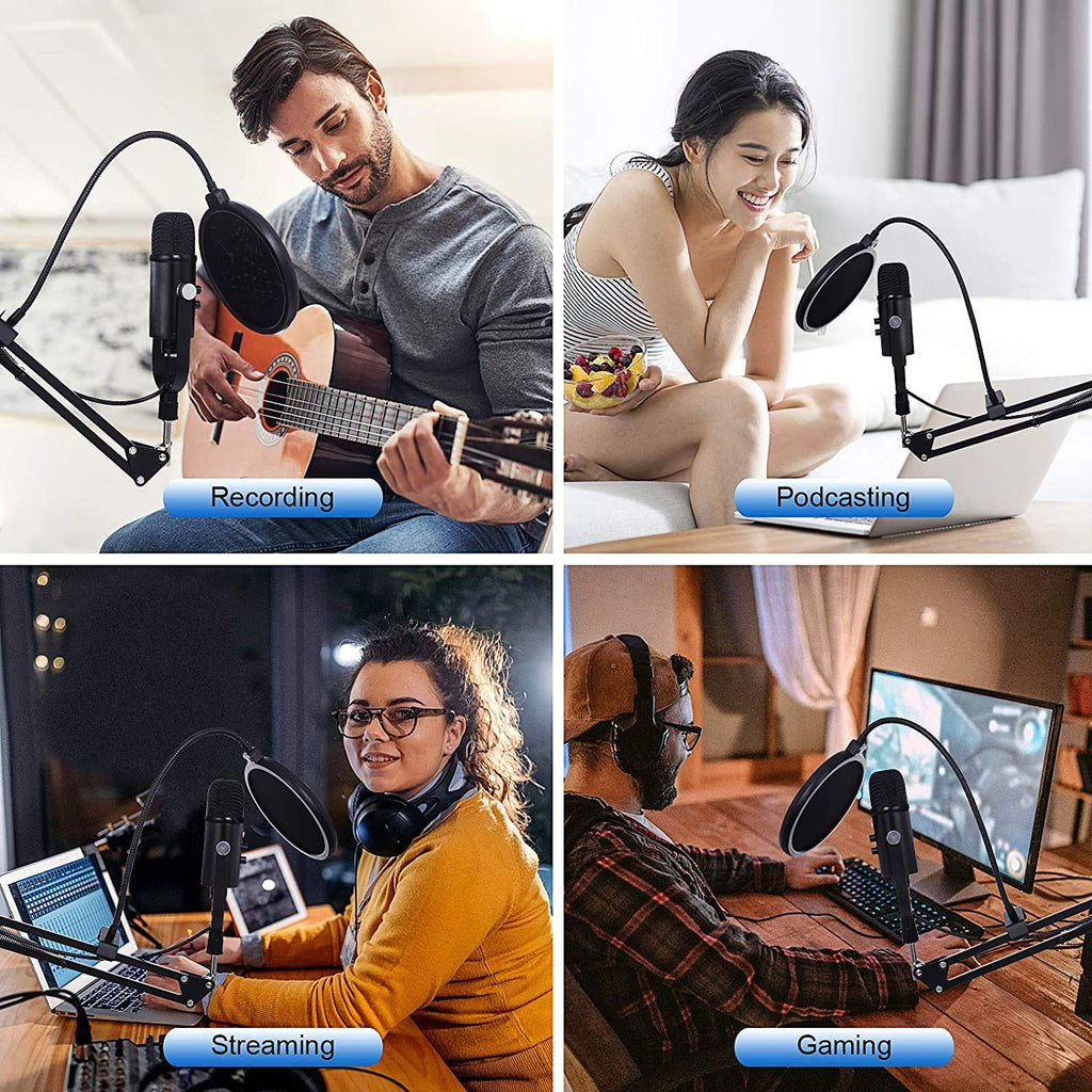 USB Condenser Microphone Kit with Boom Arm L215