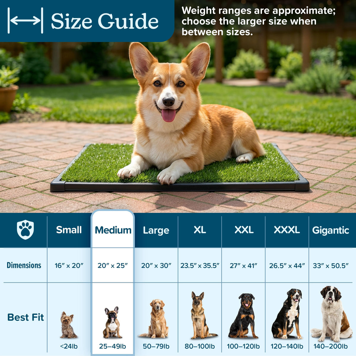 Artificial Grass Puppy Pee Pad Set of 3 H872491
