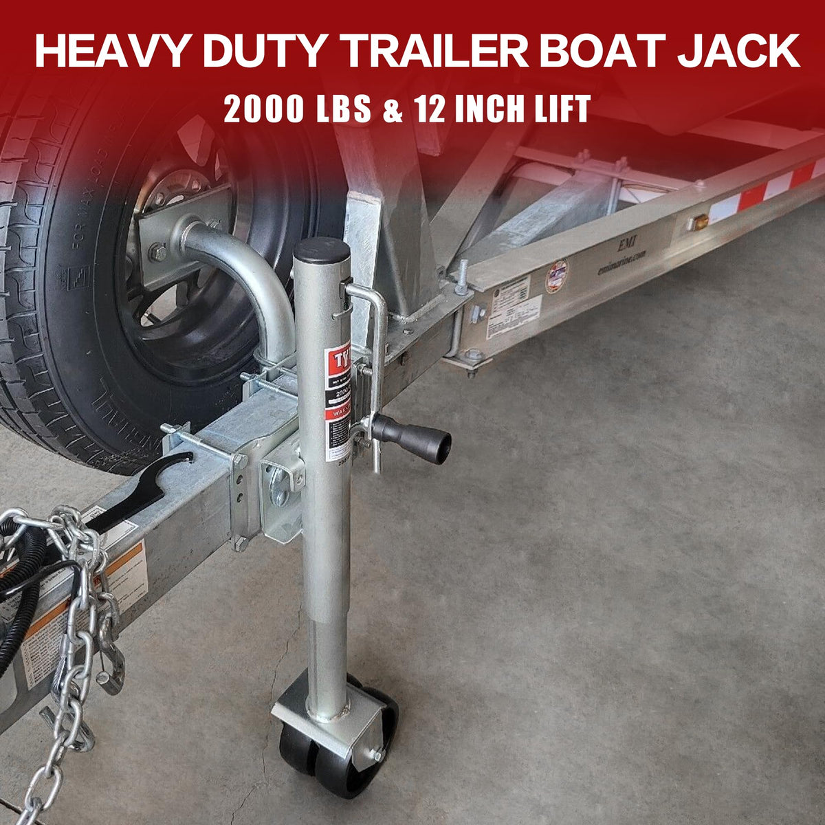 2000 lbs Boat Trailer Jack with Wheel L611