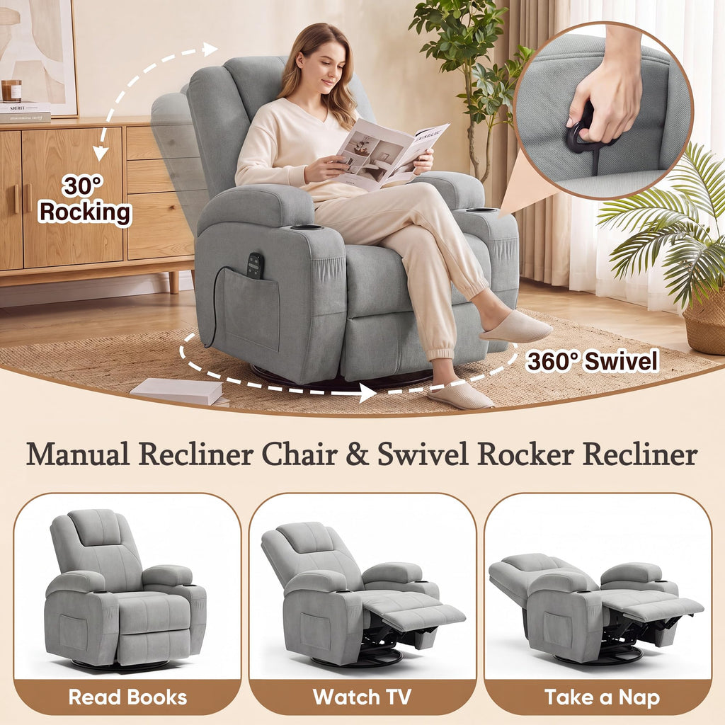 Rocking Recliner Chair with Massage K353402