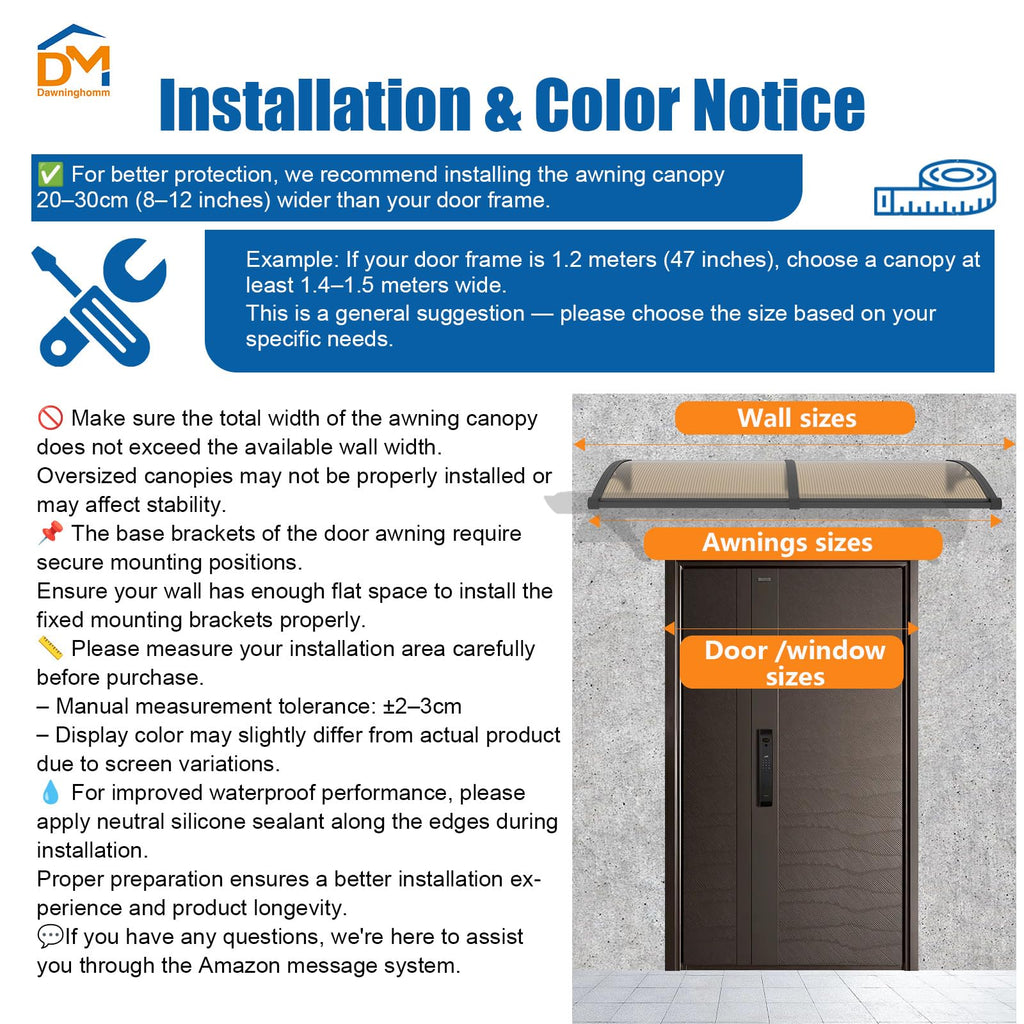 32x48'' Polycarbonate Door Awning P246900