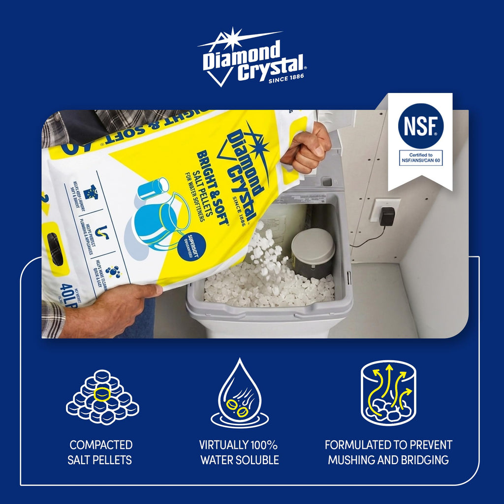 Water Softener Salt Pellets, 40 Pounds J107348