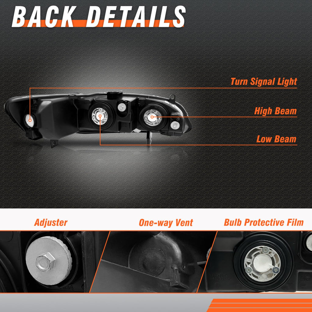 Chrome Headlights Assembly Pair X63241