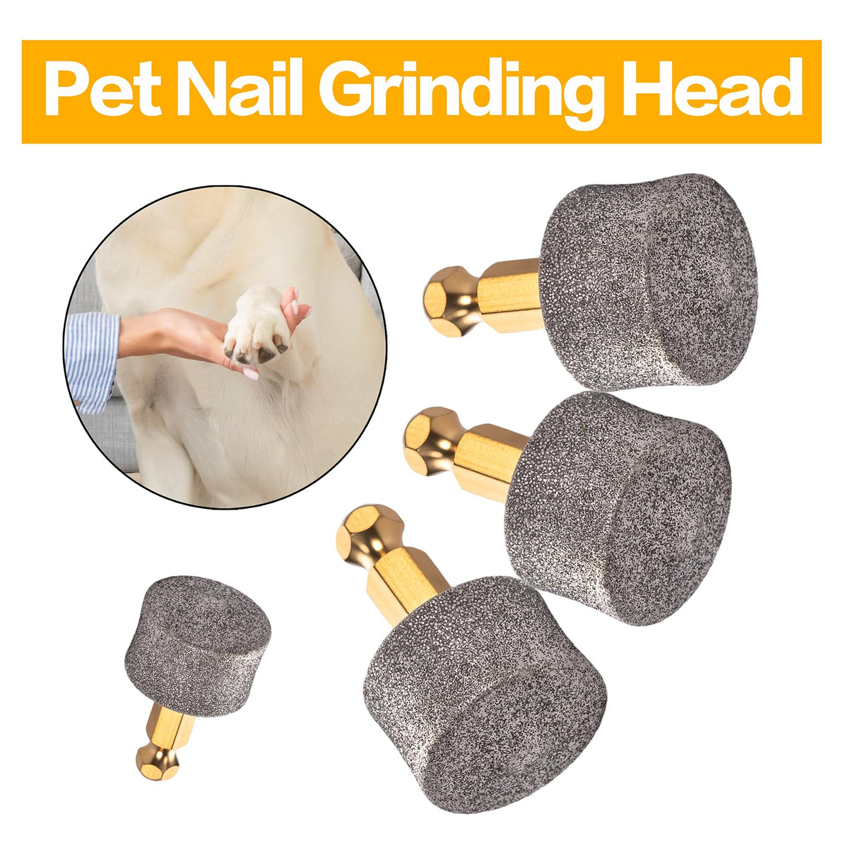 Diamond Tip Dog Nail Grinder Heads Q25324