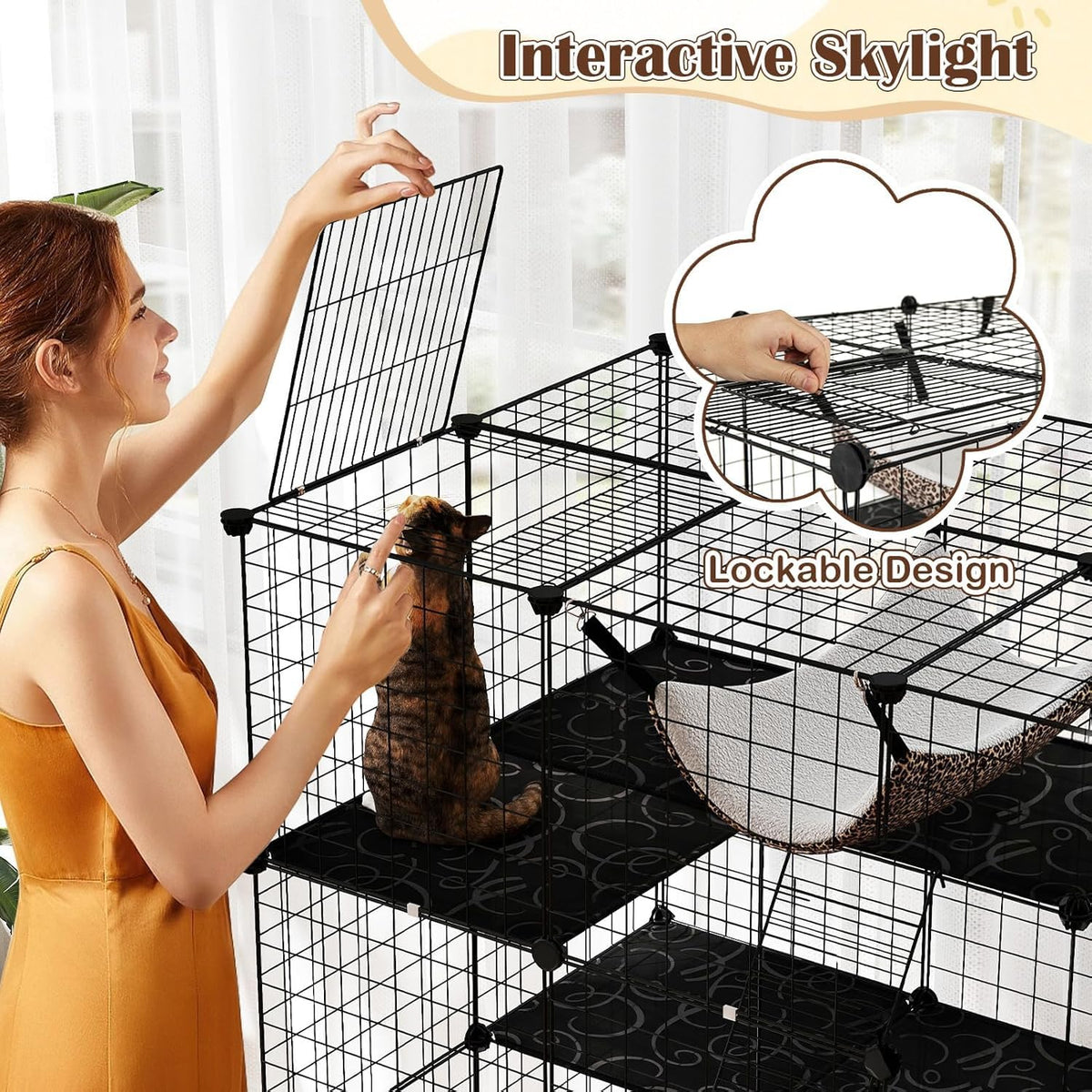 Large 4-Tier Metal Wire Cat Cage I8086