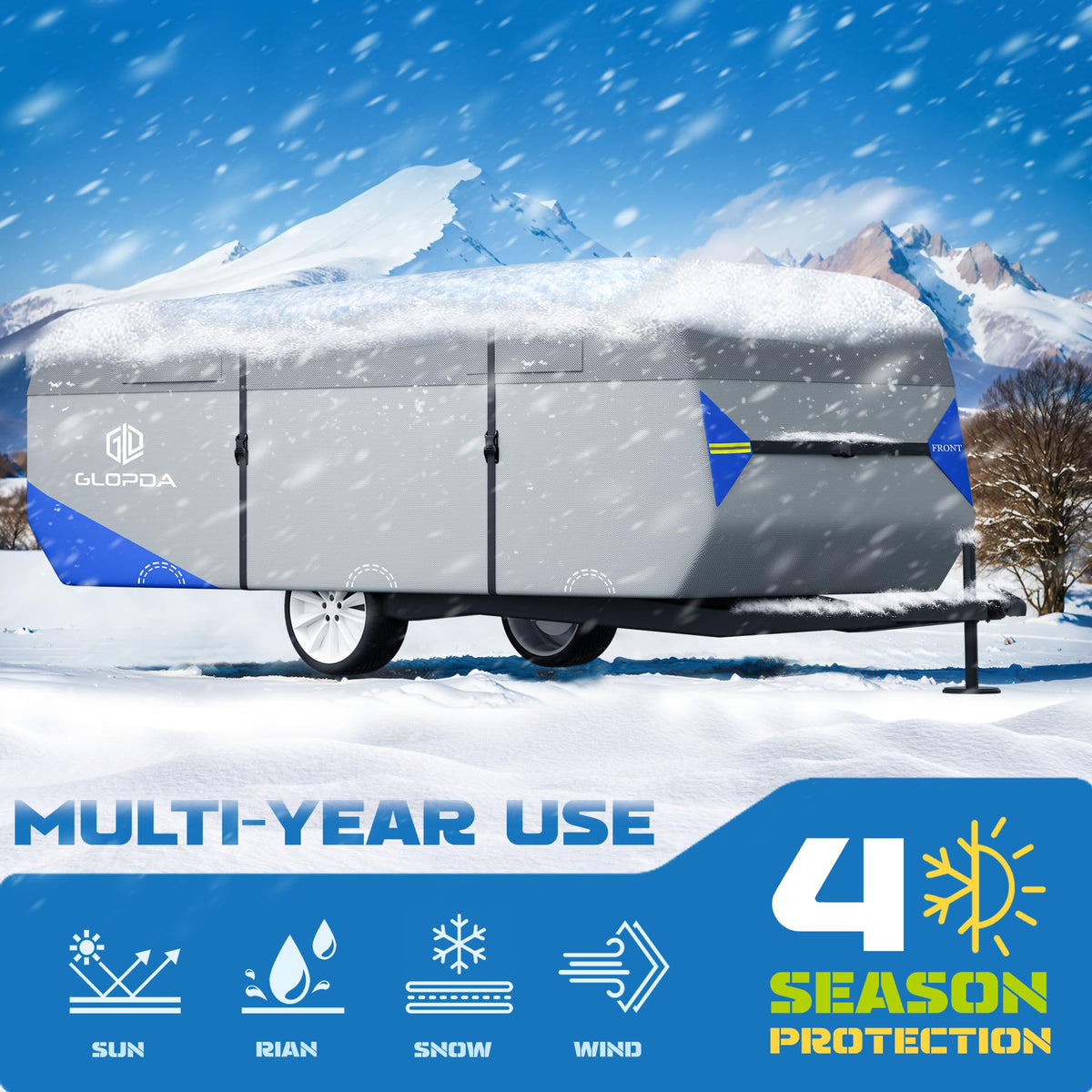 14' - 16' Waterproof Anti-Tear Pop Up Camper Cover N987