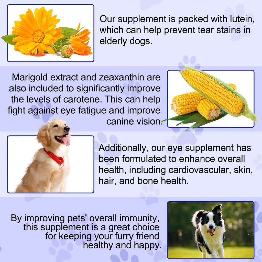 Omega 3 DHA Dog Eye Health Supplements, 180 Count O322
