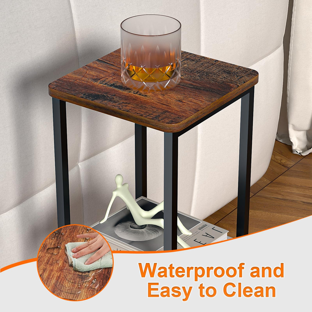 10" Wide Square 3-Tier Drink Table with Adjustable Feet W34659