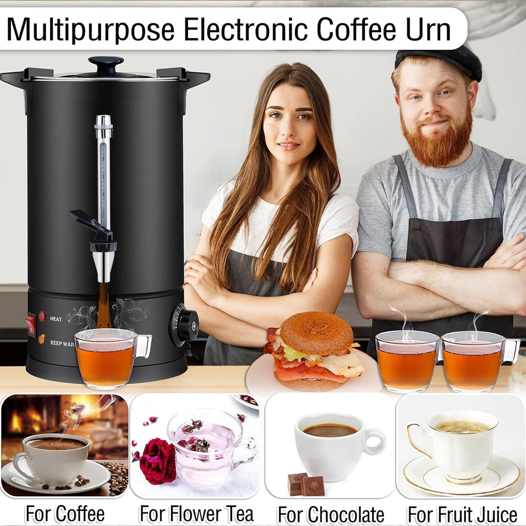 50-Cup Stainless Steel Commercial Coffee Urn O9295