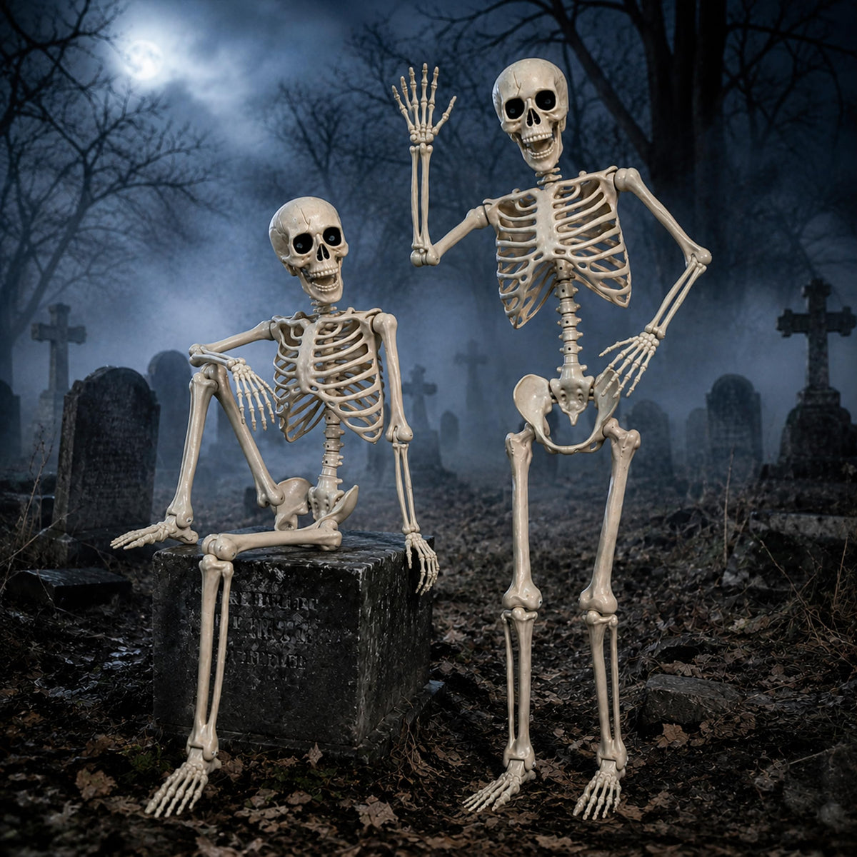 2 Pack 5.4ft Life Size Skeleton with Movable Joints X210023