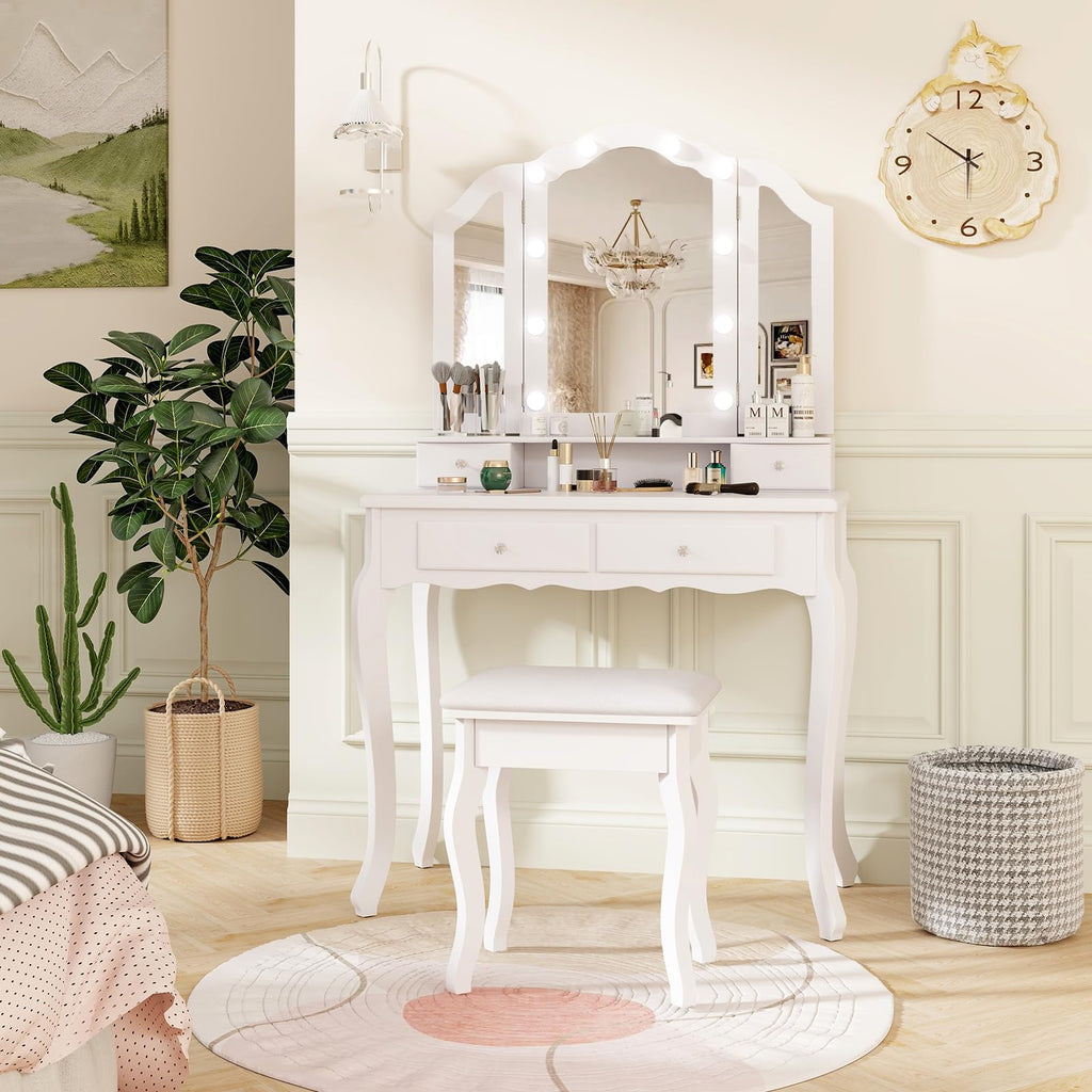 Vanity Desk with Lighted Mirror Y338231