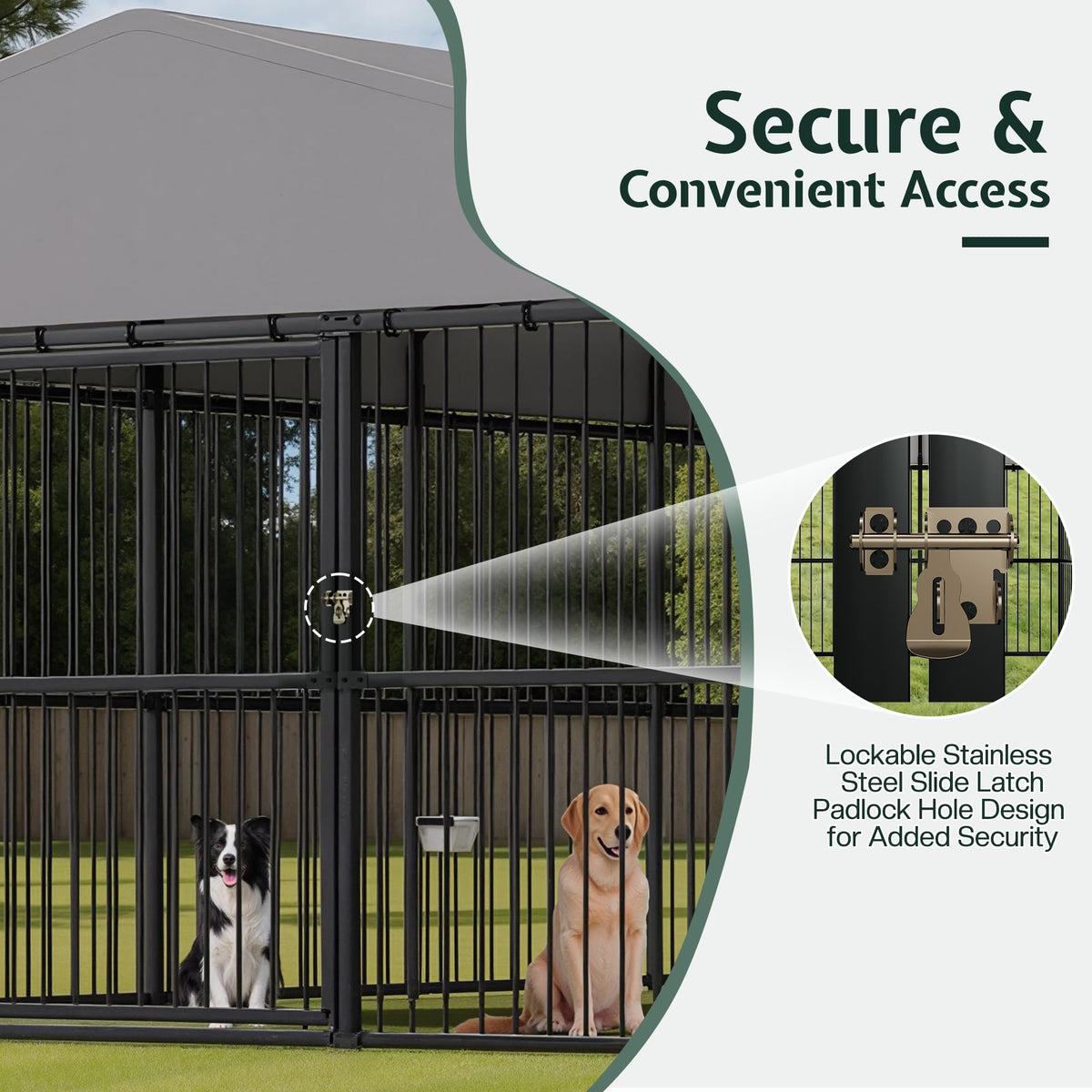 10x20x6.4 FT Outdoor Dog Kennel J601
