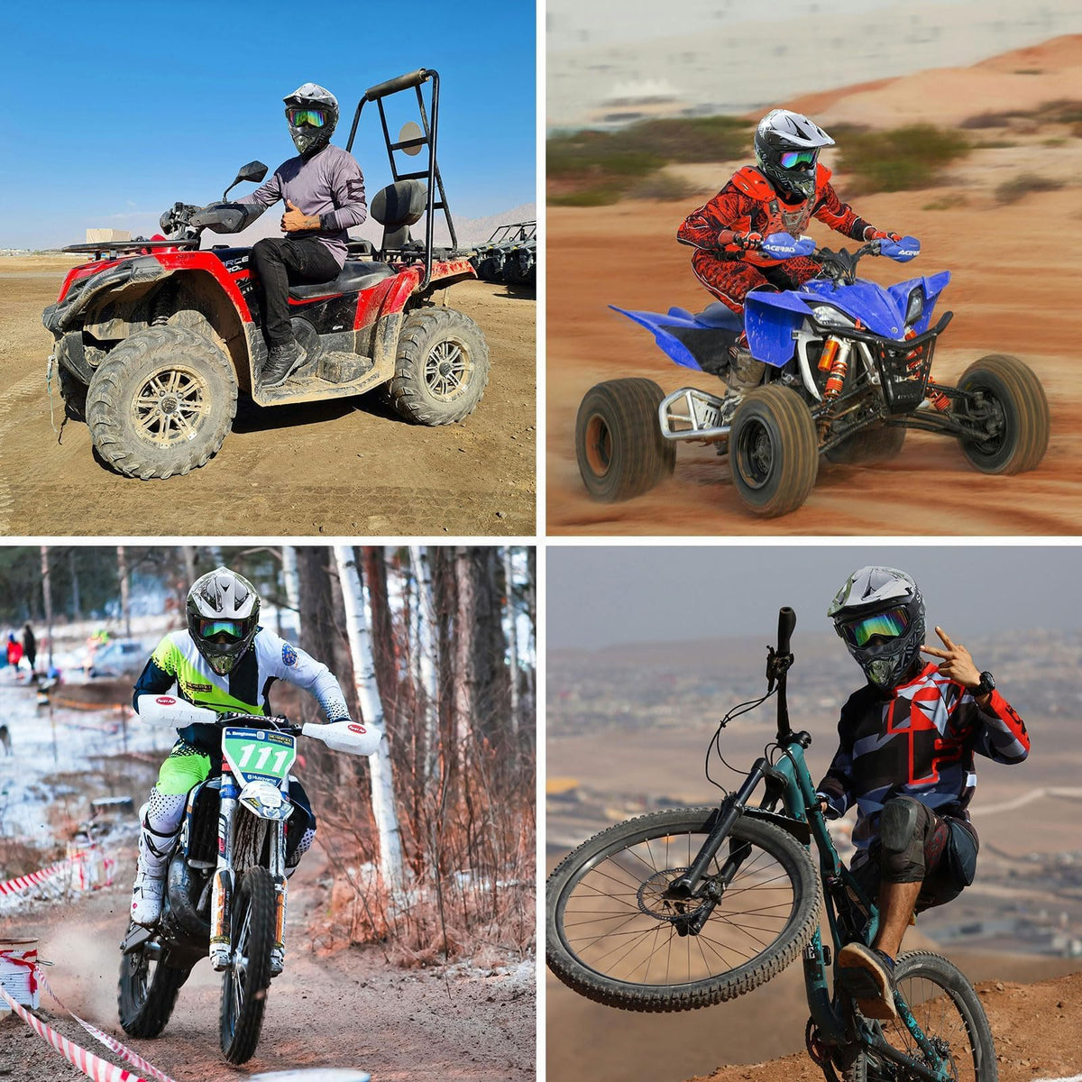 Certified Youth Kids Dirt Bike Motocross ATV Helmets 4Pcs Set Z1275