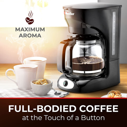 12-Cup Drip Coffee Maker with Glass Carafe W35927