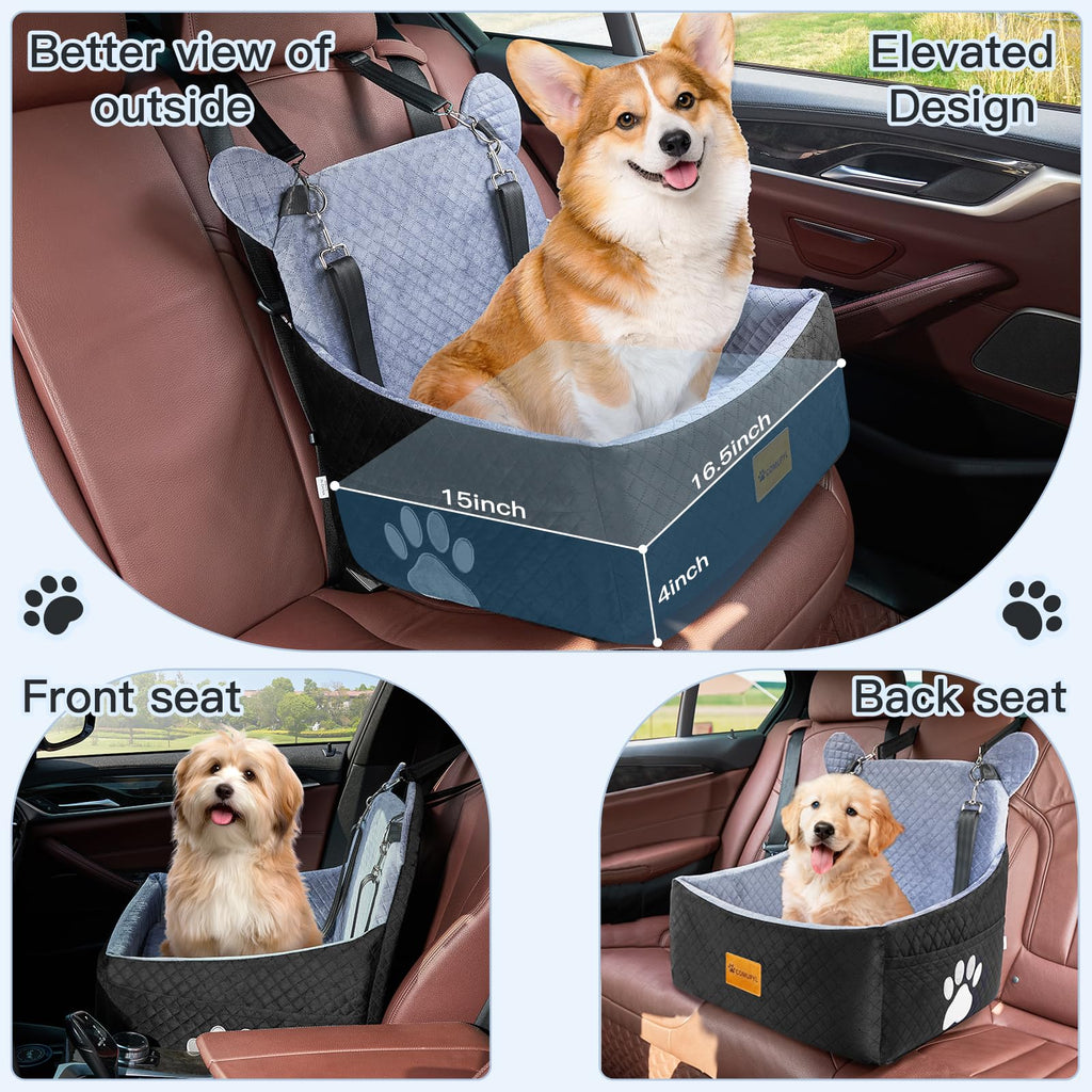 Dog Car Seats for Small/Medium Dogs up to 33lbs (Grey Black) U752497