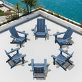 Blue Folding Adirondack Chairs Set of 6 U852172