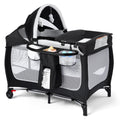 4 in 1 Portable Pack and Play Bassinet, Black X4608