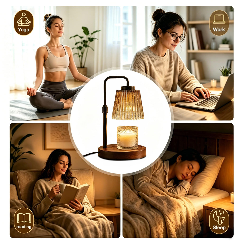 Adjustable Dimmable Electric Candle Warmer Lamp with Timer N479