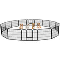 24" H 16-Panel Extra Wide Dog Playpen with Door S6754