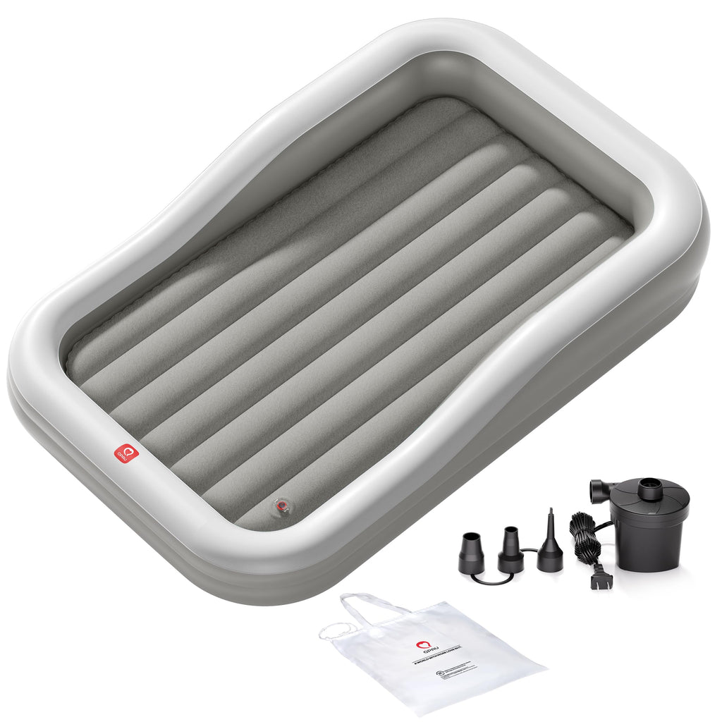 Inflatable Toddler Travel Bed Extra Large Gray O639