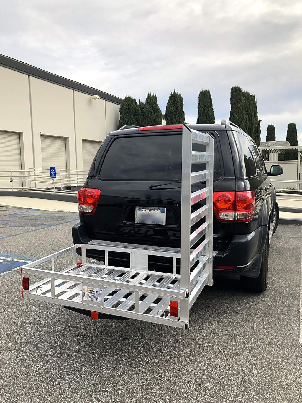 Aluminum Hitch Mount Wheelchair Carrier with 47" Ramp B7880