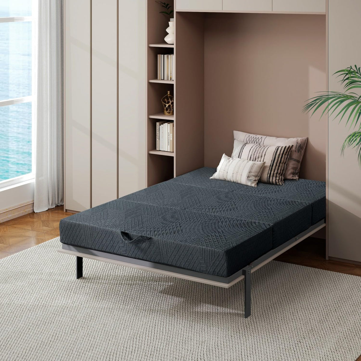 6 Inch Foldable Memory Foam Mattress Queen Size N3238