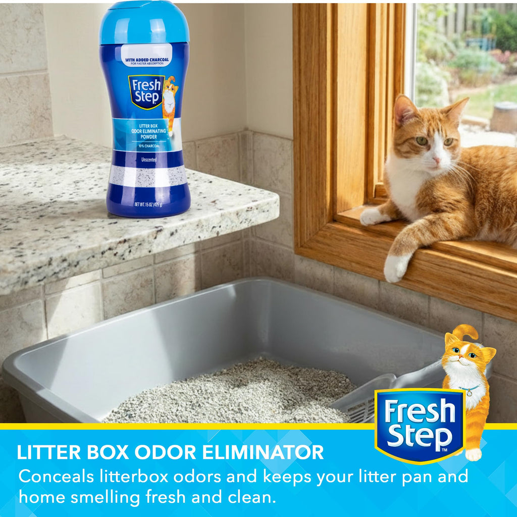 Charcoal Odor Eliminating Cat Litter Box Powder, 15 Oz, 2-Pack T96854