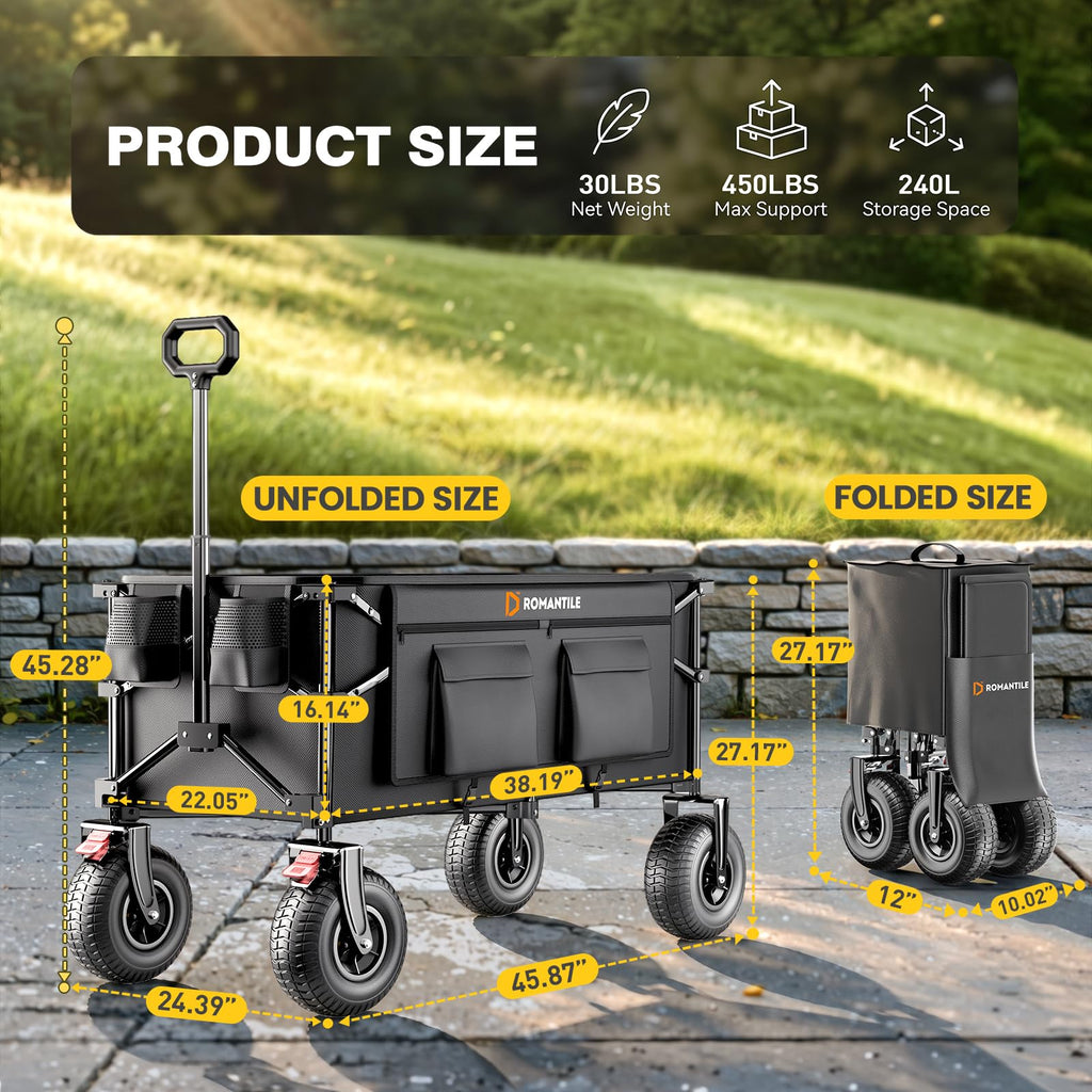 All-Terrain Wagon with Pneumatic Rubber Wheels X282450