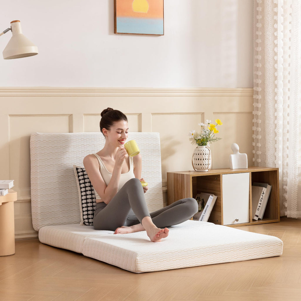 3 Inch Twin Tri Fold Memory Foam Mattress Topper L910019