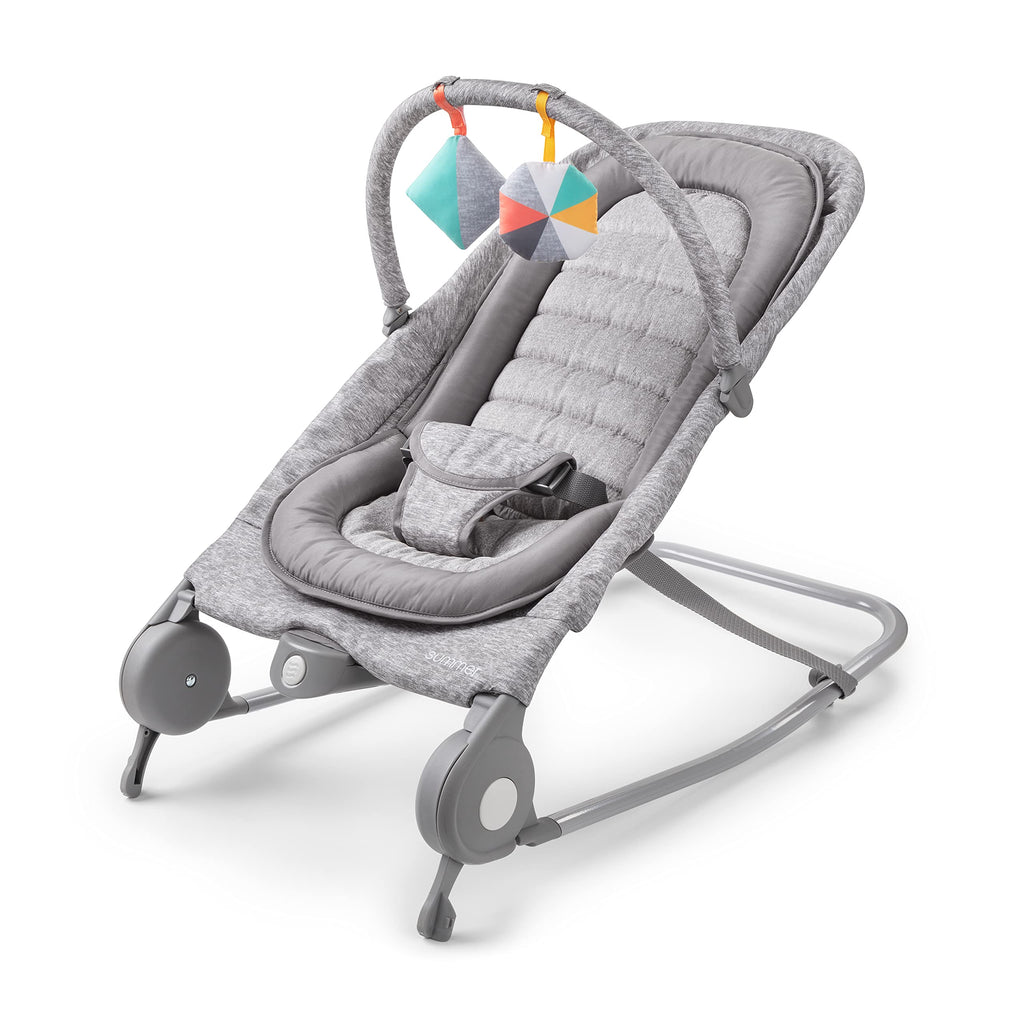 2-in-1 Light Gray Tweed Bouncer & Rocker F31162