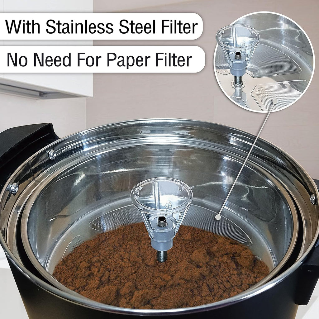 50-Cup Stainless Steel Commercial Coffee Urn O9295