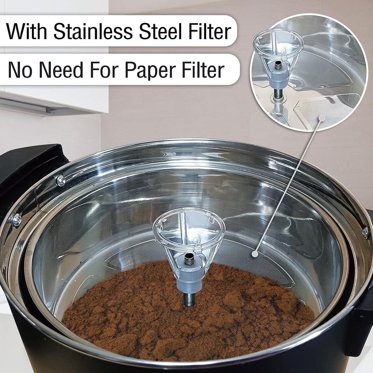 50-Cup Stainless Steel Commercial Coffee Urn O9295