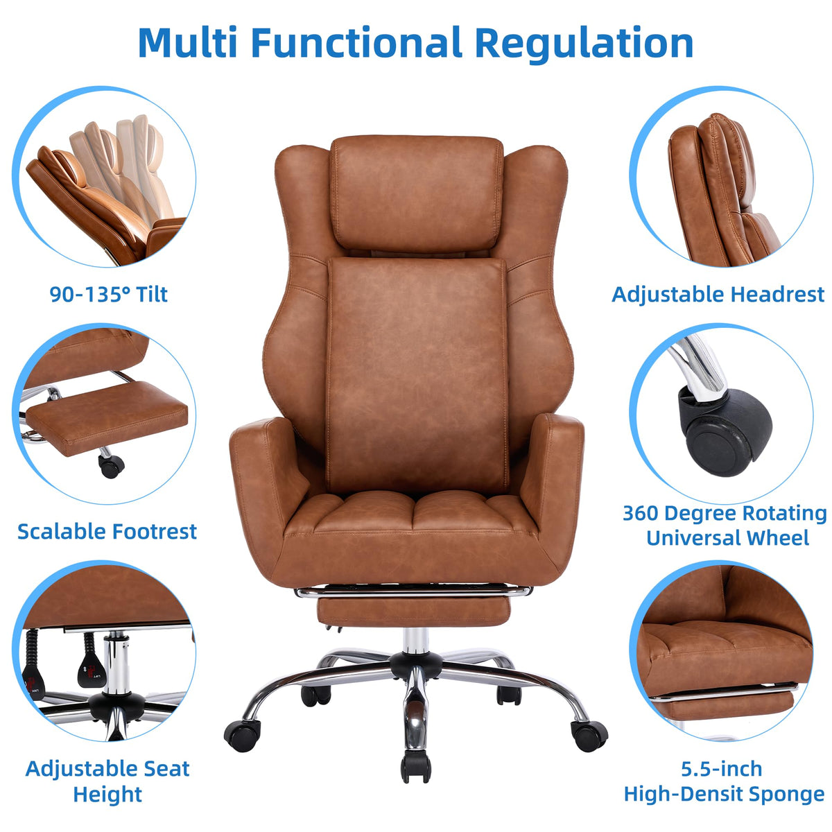 3D Kneading Massage Office Chair P3394